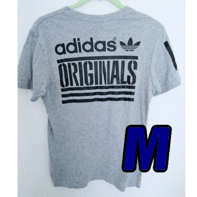 adidas(アディダス)のアディダスオリジナル グレー 灰 半袖 Tシャツ トップス Mサイズ メンズのトップス(Tシャツ/カットソー(半袖/袖なし))の商品写真