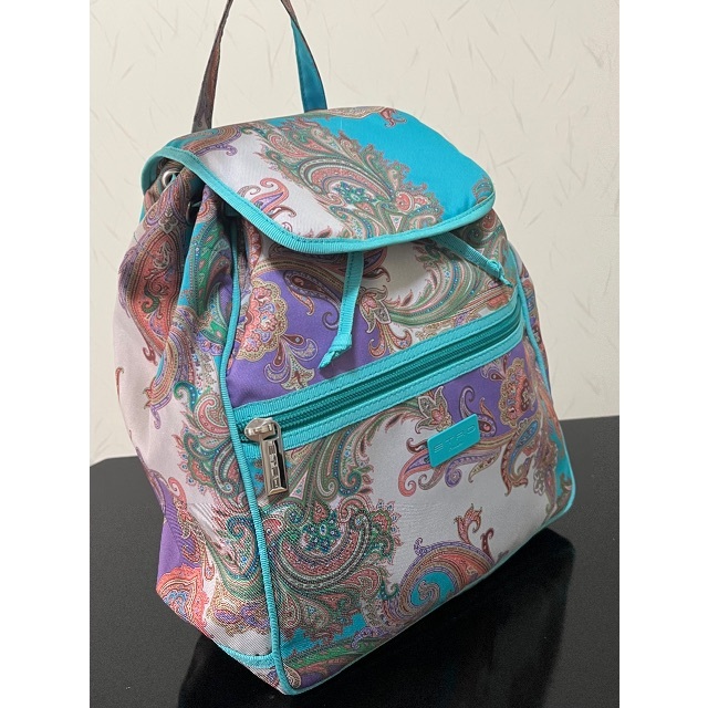ETRO -  【美品/ETRO】人気！正規品可愛い♪ナイロンリュックブルー×パープル★軽量