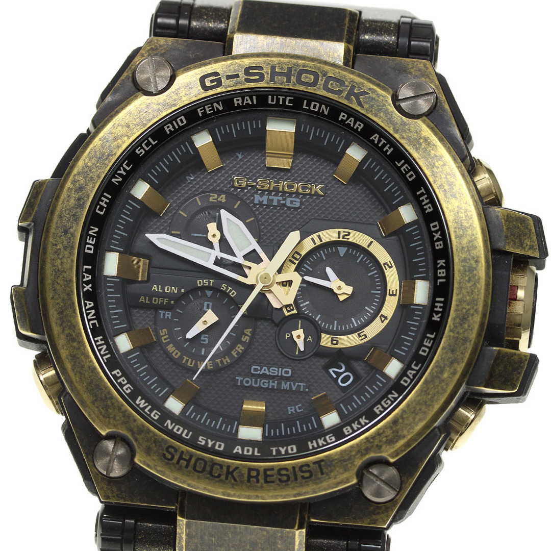 ☆美品★保証書付き【CASIO】カシオ G-SHOCK MTG-S1000BS-1AJR MT-G バーゼルワールド2014スペシャルモデル 500本限定 ソーラー電波 メンズ【ev20】