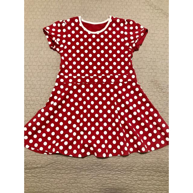 FELISSIMO(フェリシモ)のミニーちゃんワンピ130ディズニー キッズ/ベビー/マタニティのキッズ服女の子用(90cm~)(ワンピース)の商品写真