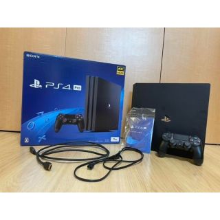 SONY PlayStation4 pro CUH-7200BB01 ソフト5本(家庭用ゲーム機本体)