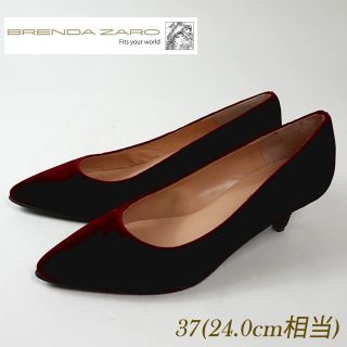 BRENDA ZARO ベロア パンプス ボルドー 24.0cm 4804358(ハイヒール/パンプス)