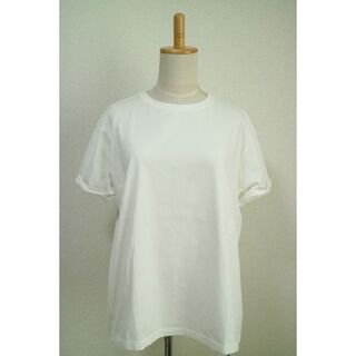 新品未使用 マルモア プレインロールアップTシャツ Tee ホワイト カットソー(Tシャツ(半袖/袖なし))