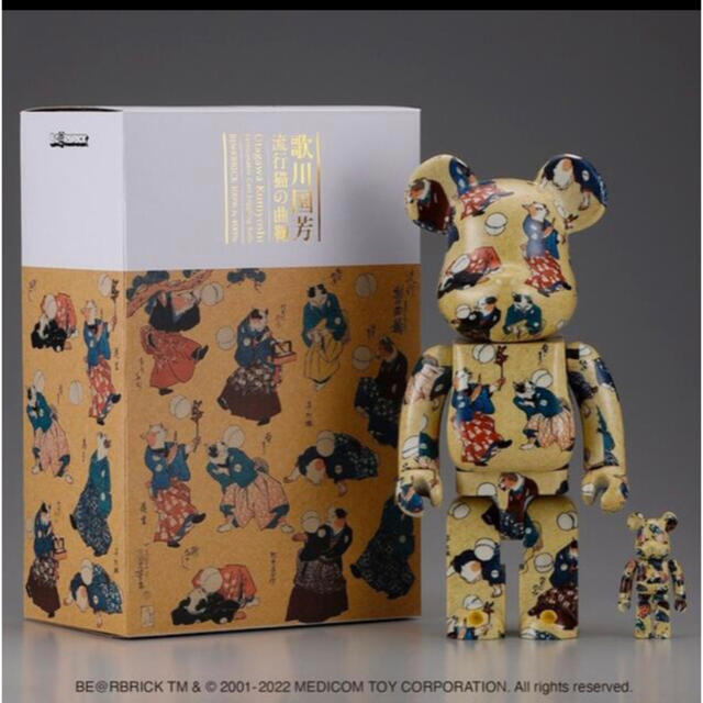 BE@RBRICK 歌川国芳「流行猫の曲鞠」 100% & 400%