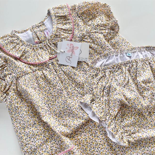 amaia kids  新品　小花柄ワンピース&ブルマセット