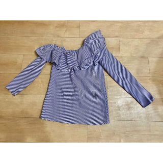 ザラ(ZARA)の♡ボーダーオフショルトップス、韓国通販♡(カットソー(長袖/七分))