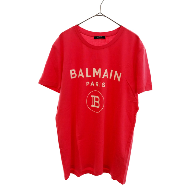 BALMAIN バルマン ロゴプリント 半袖Tシャツ ピンク EF000B080 2022