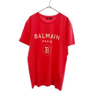 バルマン(BALMAIN)のBALMAIN バルマン ロゴプリント 半袖Tシャツ ピンク EF000B080(Tシャツ/カットソー(半袖/袖なし))