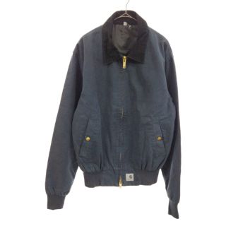 カーハート(carhartt)のCARHARTT カーハート 襟コーデュロイ切替ダブルジップアップワークジャケット AKC17 ネイビー(フライトジャケット)