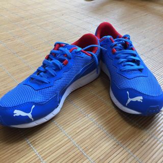 【新品】PUMA プーマ スニーカー青　23.5cm(スニーカー)