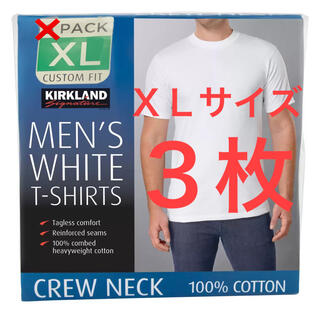 コストコ(コストコ)のコストコ  カークランド  XLサイズ  Tシャツ  白 3枚組(Tシャツ/カットソー(半袖/袖なし))