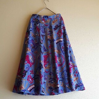 サンタモニカ(Santa Monica)の古着屋 vintage レトロ 個性派 アート柄 フレアスカート(ロングスカート)
