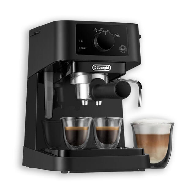 DeLonghi(デロンギ)の【シュン様専用】　デロンギ DeLonghi スティローザ EC235J-BK スマホ/家電/カメラの調理家電(エスプレッソマシン)の商品写真