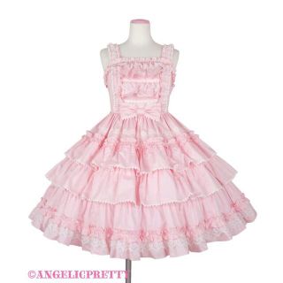 アンジェリックプリティー(Angelic Pretty)のangelic pretty  pretty フリル　ジャンパスカートとKC(ひざ丈ワンピース)