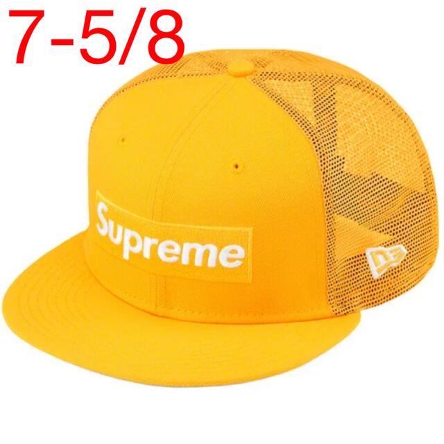 Supreme(シュプリーム)のsupreme box logo Mesh Back Newera yellow メンズの帽子(キャップ)の商品写真