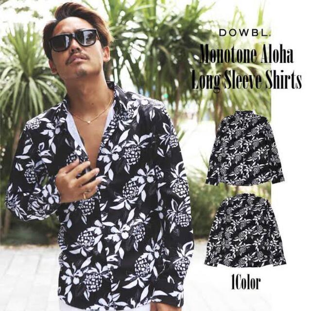 DOWBL(ダブル)の美品　レア　DOWBL Monotone Aloha Long  シャツ 46 メンズのトップス(シャツ)の商品写真