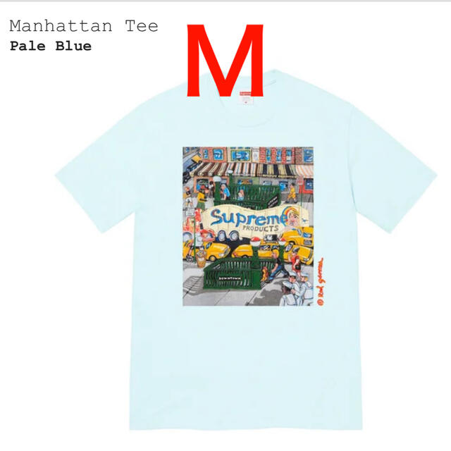 Supreme Manhattan Tee Pale BlueTシャツ/カットソー(半袖/袖なし)