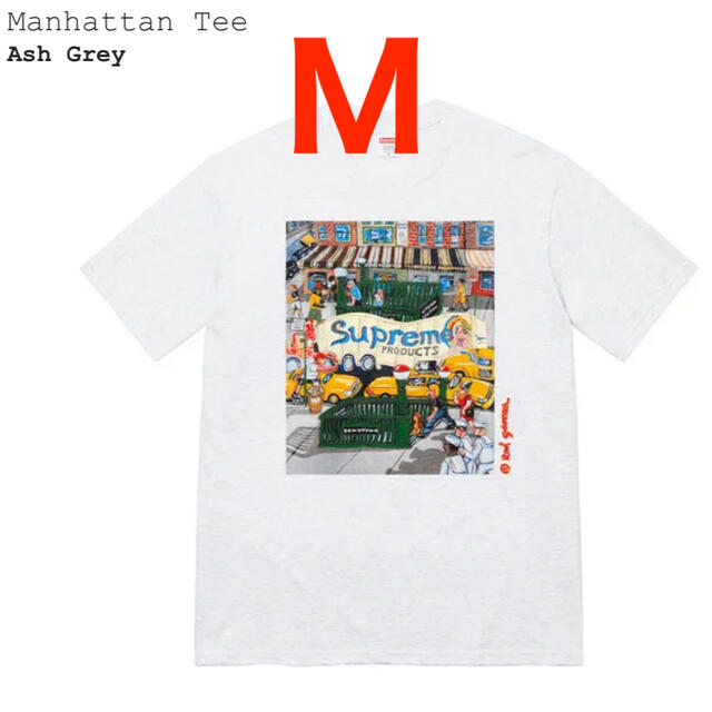Tシャツ/カットソー(半袖/袖なし)Supreme Manhattan Tee Ash Grey