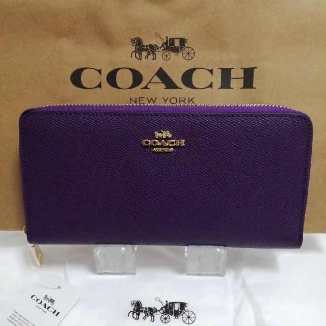 COACH長財布　新品未使用　F52372正規品　紫