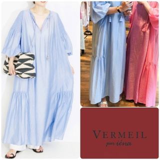 ヴェルメイユパーイエナ(VERMEIL par iena)のVERMEIL par iena LY/N袖シャーリングワンピース(ロングワンピース/マキシワンピース)