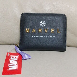 マーベル(MARVEL)のMARVEL マーベル 刺繍 ロゴ 二つ折り財布(財布)