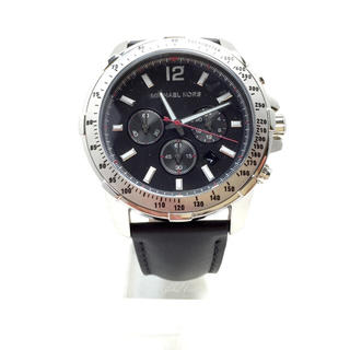 マイケルコース(Michael Kors)のマイケルコース メンズ レザー ウォッチ MK8379 ブラック(腕時計(アナログ))