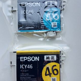 エプソン(EPSON)のEPSON インクカードリッジ（イエローとシアン）純正(PC周辺機器)