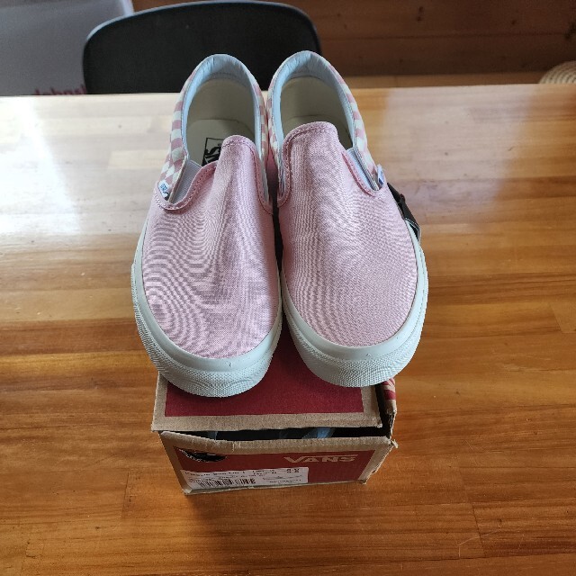 26cm US企画 VANS スリッポン チェック ピンク