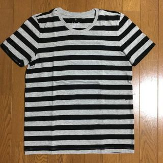 ムジルシリョウヒン(MUJI (無印良品))の未使用 無印良品 ボーダー柄 コットンTシャツ Mサイズ(Tシャツ(半袖/袖なし))