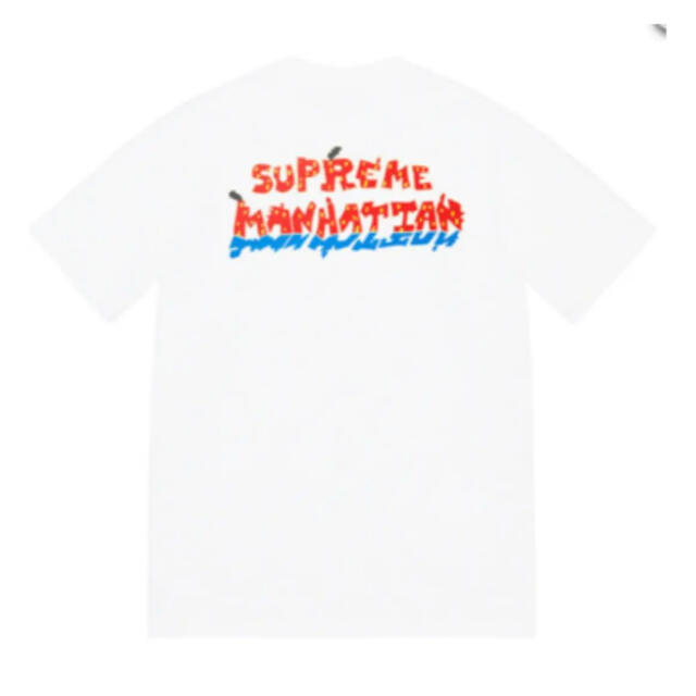 Supreme(シュプリーム)のSupreme Manhattan Tee  ホワイト　Lサイズ　新品　正規品 メンズのトップス(Tシャツ/カットソー(半袖/袖なし))の商品写真