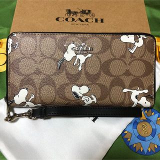 コーチ(COACH)のCOACH 長財布　シグネチャー　スヌーピー(財布)