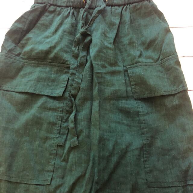 ADORE(アドーア)のアドーア  リネン　スカート　グリーン レディースのスカート(ひざ丈スカート)の商品写真