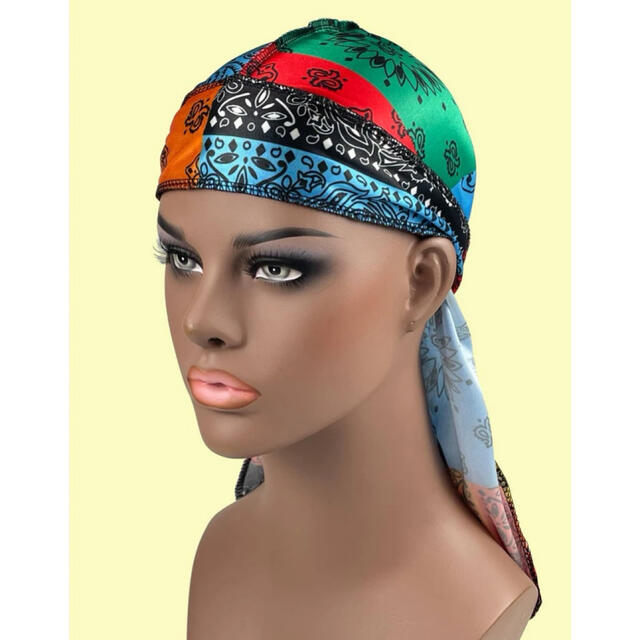 限定品】 ドゥーラグ ムラサキ ヒップホップ DU-RAG 男女兼用 バンダナ キャップ