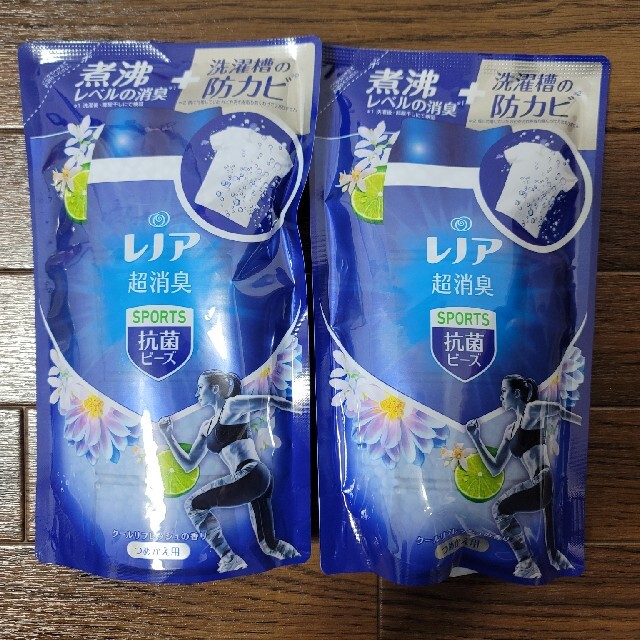 P&G(ピーアンドジー)のP&G　レノア　超消臭　クールリフレッシュの香り　つめかえ用　430ml　2個 インテリア/住まい/日用品の日用品/生活雑貨/旅行(洗剤/柔軟剤)の商品写真