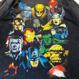 Marvel Tシャツ 半袖 90s 00s プリント ブラック アメコミ