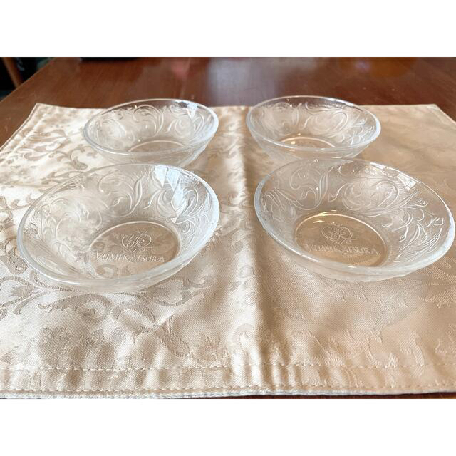 桂由美　YUMI KATSURA  ガラス小皿　4枚セット インテリア/住まい/日用品のキッチン/食器(食器)の商品写真
