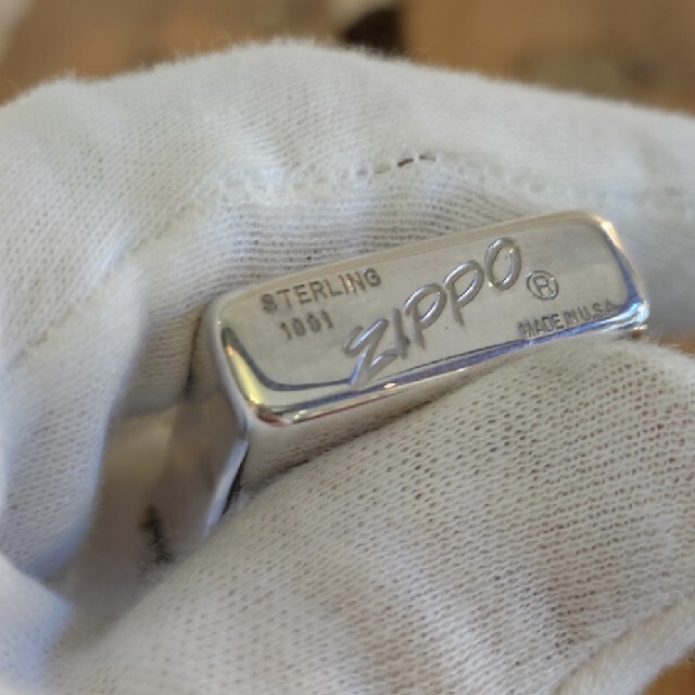 Zippo ジッポー 筆記体 Sterling 純銀 スリム ヴィンテージ