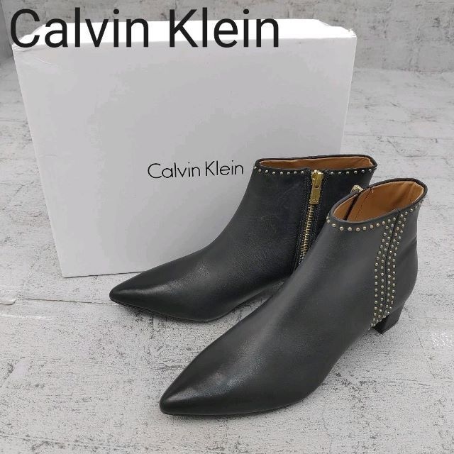 Calvin Klein　カルバンクライン　レザーショートブーツ