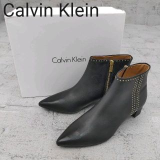 Calvin Klein　カルバンクライン　レザーショートブーツ(ブーツ)