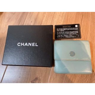 シャネル(CHANEL)のCHANEL財布　水色　4月10日までmammam4890様専用(財布)