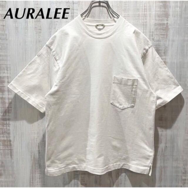 【週末限定】AURALEE オーラリー Tシャツ スタンドアップ ホワイト