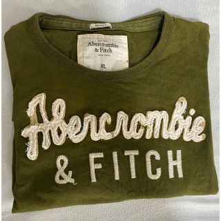 アバクロンビーアンドフィッチ(Abercrombie&Fitch)のアバクロ　カーキ　Tシャツ　刺繍ロゴ　マッスル　筋肉(Tシャツ/カットソー(半袖/袖なし))