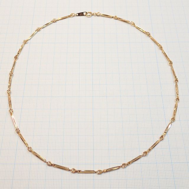■K18切子チェーンネックレス 7.5g 41cm キリコ ■昭和レトロ■