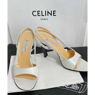 セリーヌ(celine)のCELINE セリーヌ エナメル サンダル 38 1/2 パンプス 正規品(サンダル)