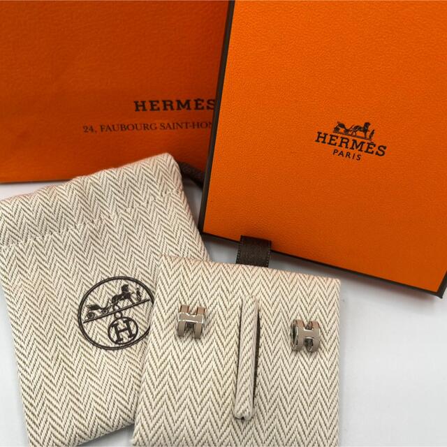 Hermes(エルメス)の大人気　エルメス　ミニポップH ピアス　HERMES マロン レディースのアクセサリー(ピアス)の商品写真