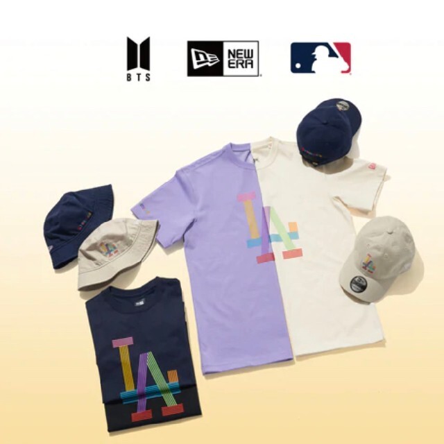 防弾少年団(BTS)(ボウダンショウネンダン)のBTS NEW ERA ロサンゼルス・ドジャース ストーン 新品 9 FORTY レディースの帽子(キャップ)の商品写真