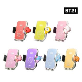 BT21 - BT21 車用 ワイヤレス高速充電器 スマホスタンド TATA BTSの ...