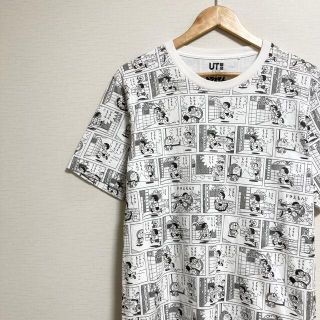 ユニクロ(UNIQLO)のユニクロ×ドラえもん コミック柄 総柄 Tシャツ ♪(Tシャツ/カットソー(半袖/袖なし))