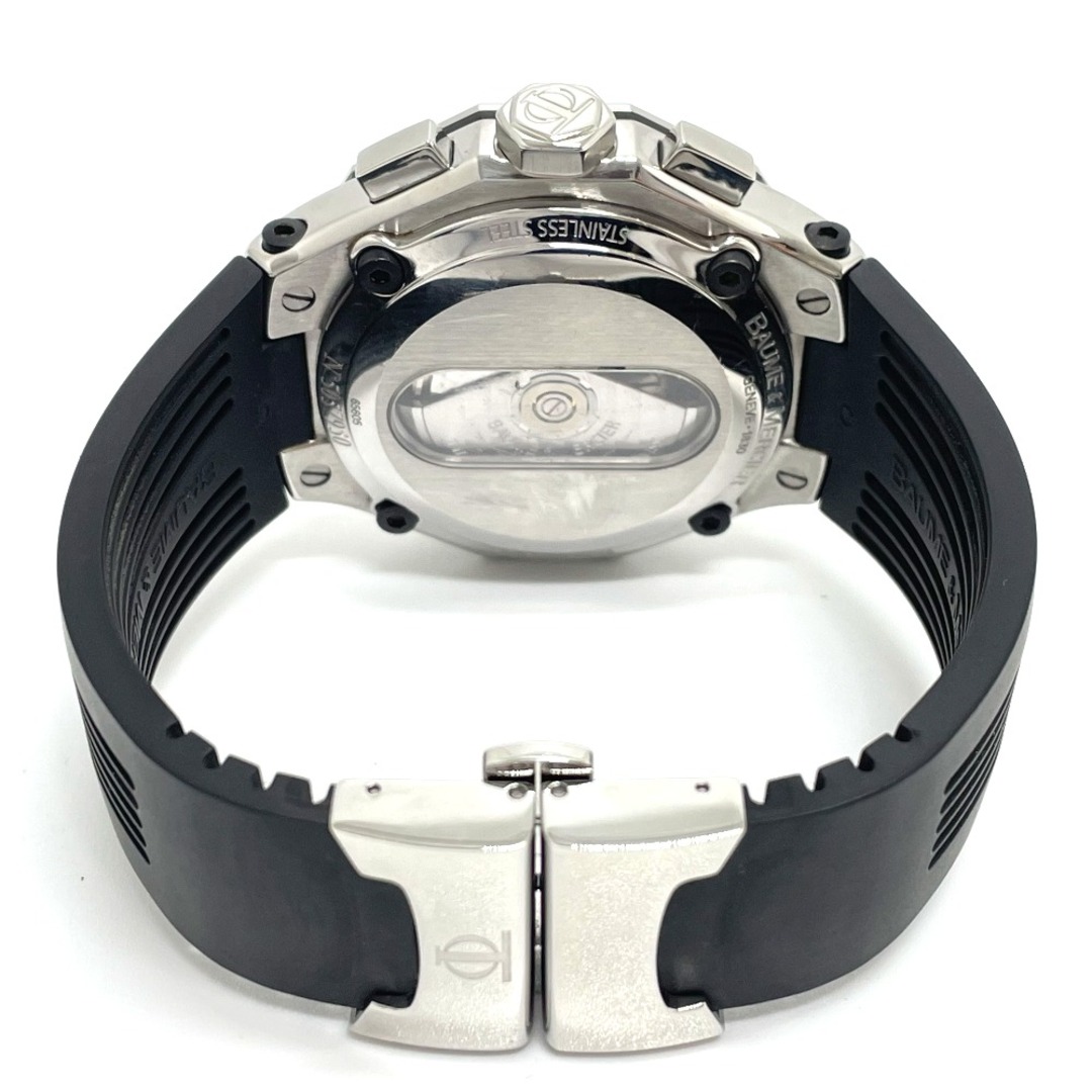 ボーム＆メルシエ クロノグラフ 自動巻き メンズ 腕時計 シルバー文字盤 純正SSベルト MV045169