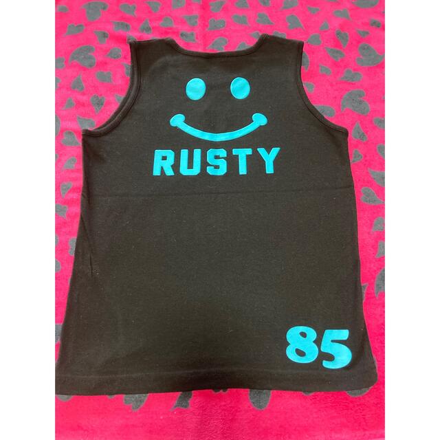 RUSTY(ラスティ)のRUSTY 黒タンクトップ 150 キッズ/ベビー/マタニティのキッズ服男の子用(90cm~)(Tシャツ/カットソー)の商品写真